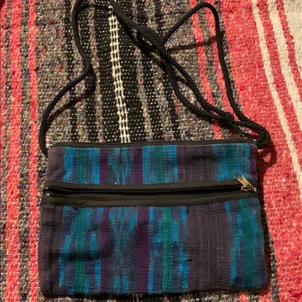 Multi colored crossbody purse